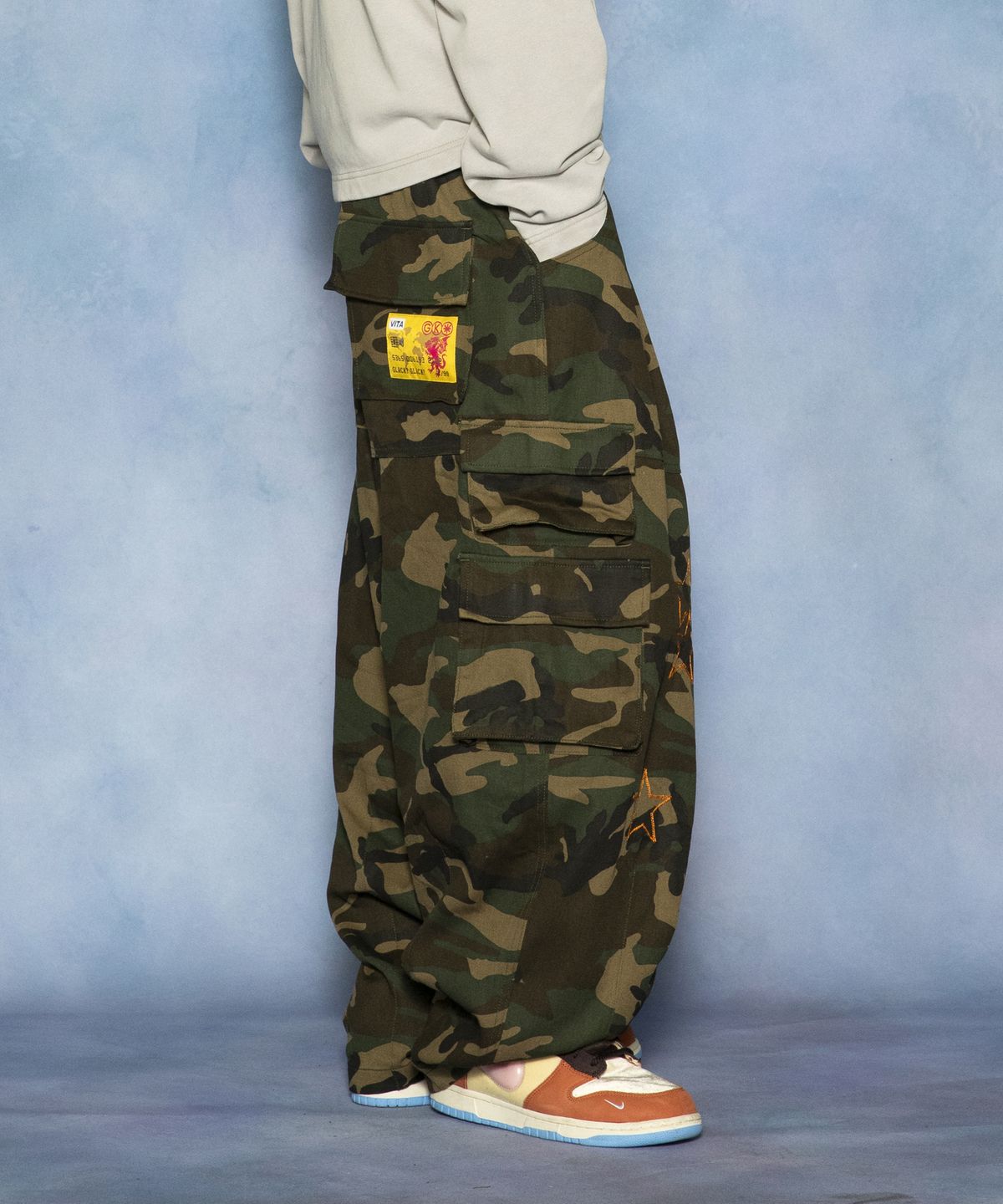 글랙(GLACK) GP163 스타포인트 카모 카고 팬츠 (GREEN CAMO)