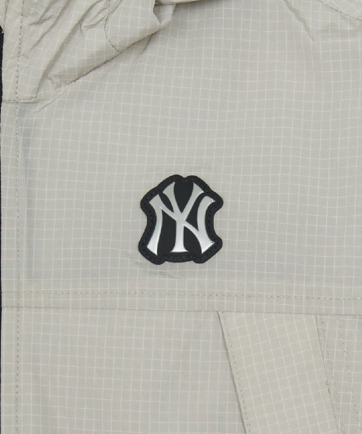 엠엘비 키즈(MLB KIDS) 스트릿 체크 립스탑 바람막이 NY (Mg.Cream)