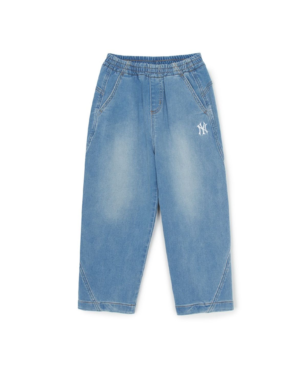 엠엘비 키즈(MLB KIDS) 베이직 커브드 데님 팬츠 NY (Blue)