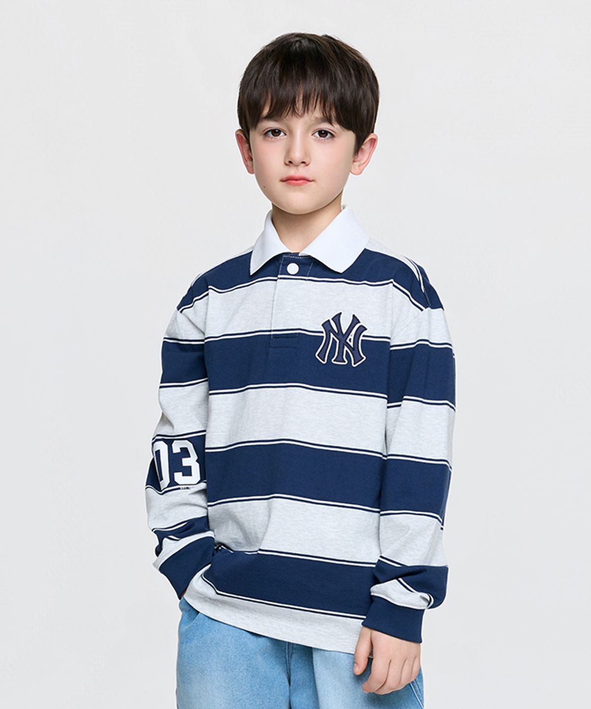 엠엘비 키즈(MLB KIDS) 바시티 럭비 티셔츠 NY (Navy)