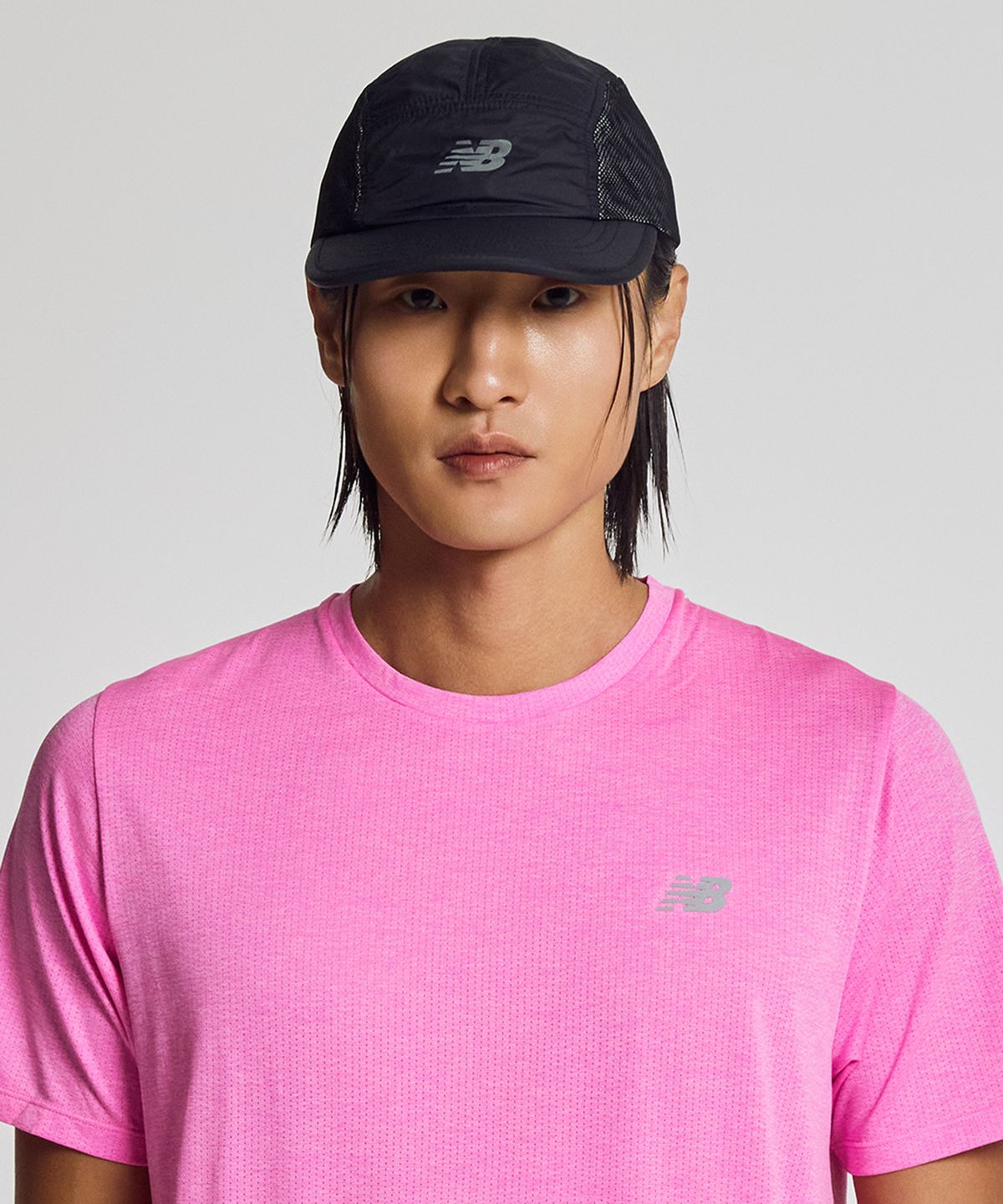 뉴발란스(NEW BALANCE) NBGDG25201 / PF 나일론 러닝 메쉬캡 (BLACK)