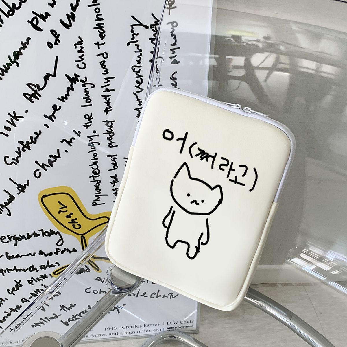 위드썸(WITHSOME) [withsome made]마라 고앵이 어쩌라고 아이패드 파우치