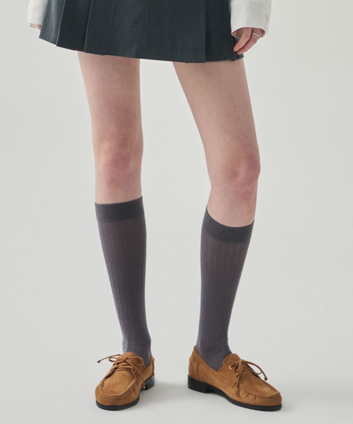 드로우핏 우먼(DRAWFIT WOMEN) 로아 스웨이드 레이스업 로퍼 [BEIGE]