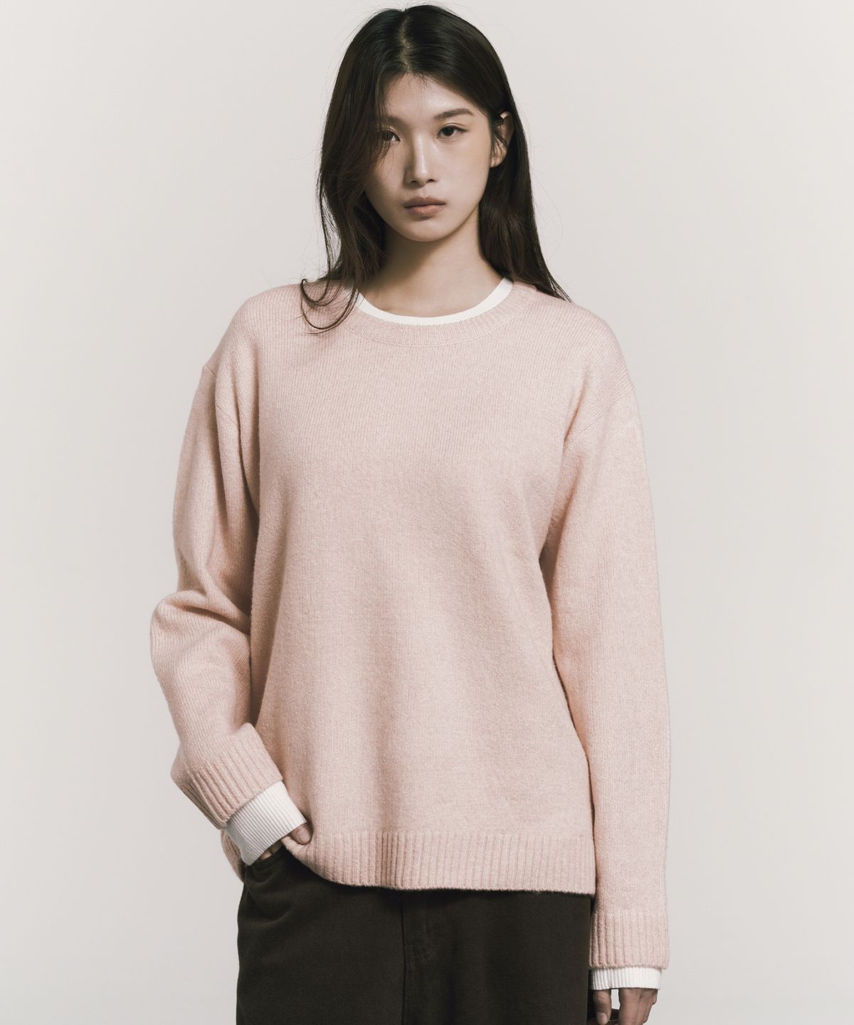 닉앤니콜(NICK&NICOLE) [ESSENTIAL] CLASSICAL SOFT ROUND SWEATER_7 COLOR
