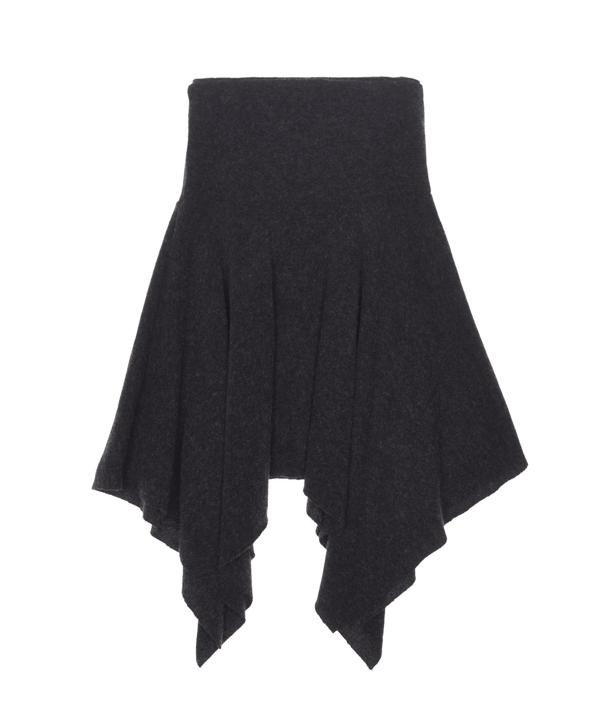 닉앤니콜(NICK&NICOLE) ASYMMETRIC HEM WOOL SKIRT_CHARCOAL