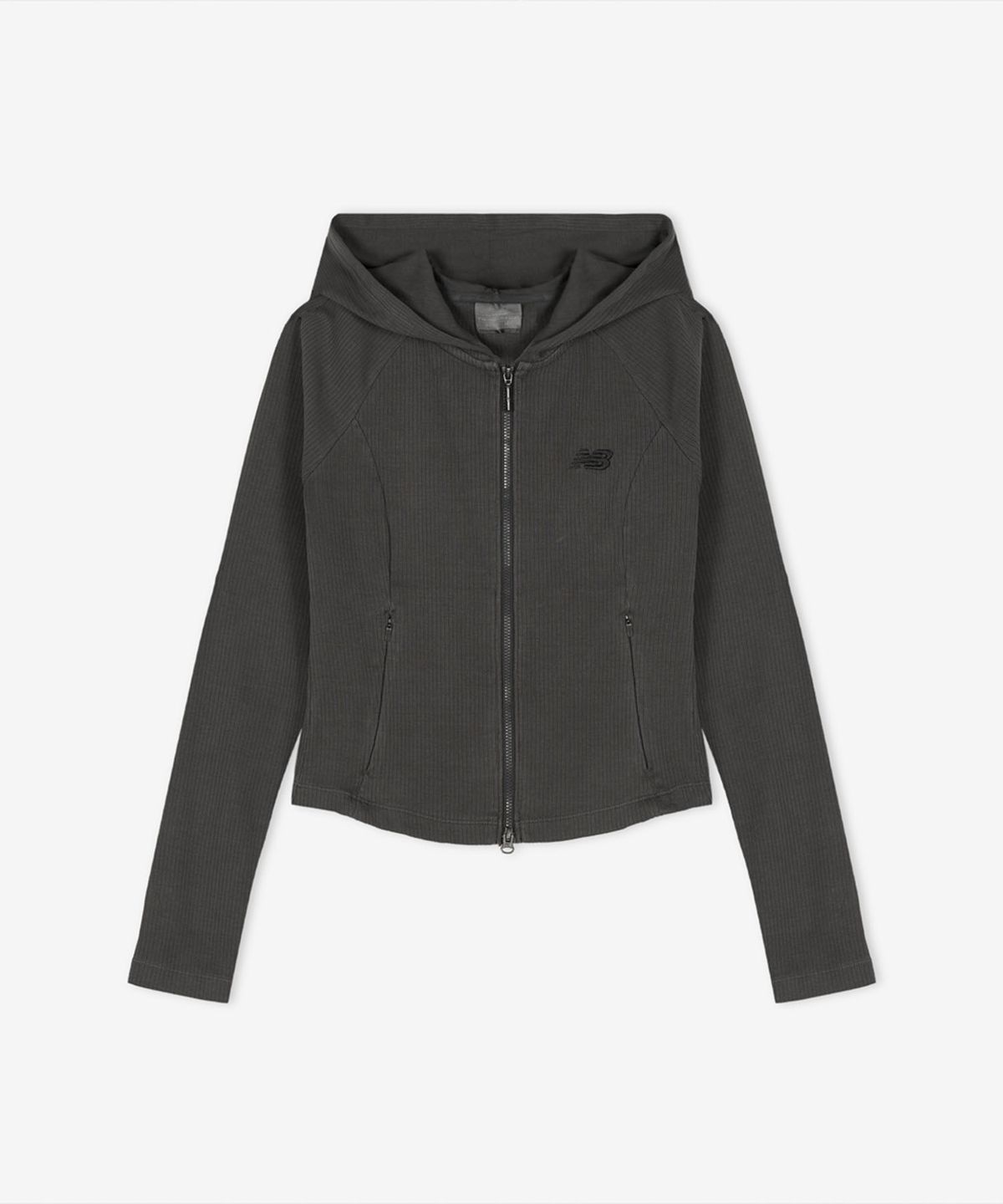 뉴발란스(NEW BALANCE) NBMDG2W322 / WOMEN 소프트프레쉬골지 후드 투웨이 집업 (DARK GRAY)