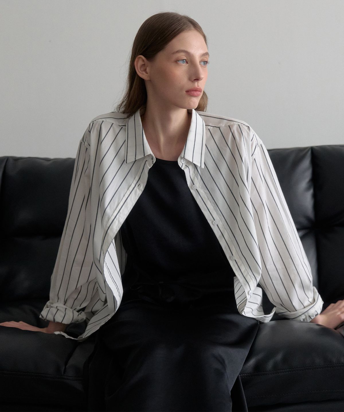 르나브(LENAV) Les stripe Shirts (블랙)