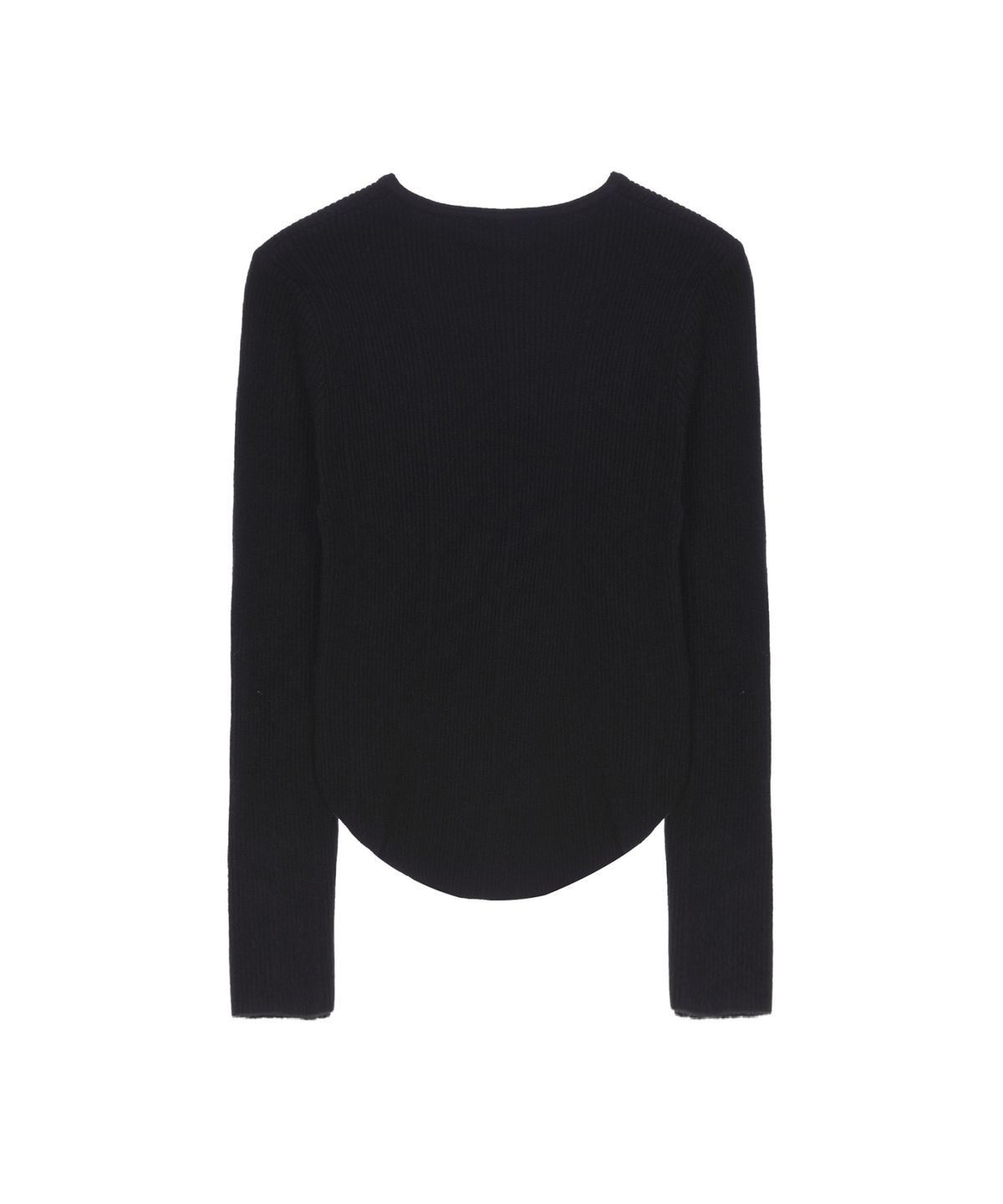 닉앤니콜(NICK&NICOLE) TWIST BUTTON RIB CARDIGAN_BLACK