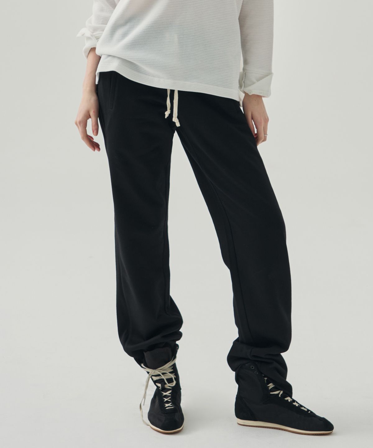 드로우핏 우먼(DRAWFIT WOMEN) 베이크 코튼 스웻 팬츠 [M.GREY]