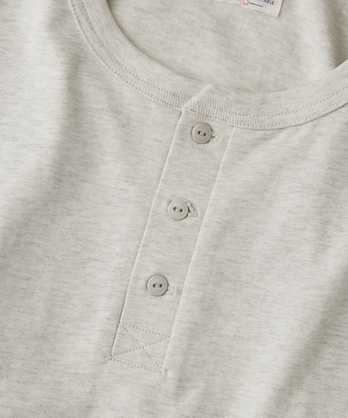 아웃스탠딩(OUTSTANDING) VINTAGE HENLEY NECK LONG SLEEVE TEE_1%OATMEAL