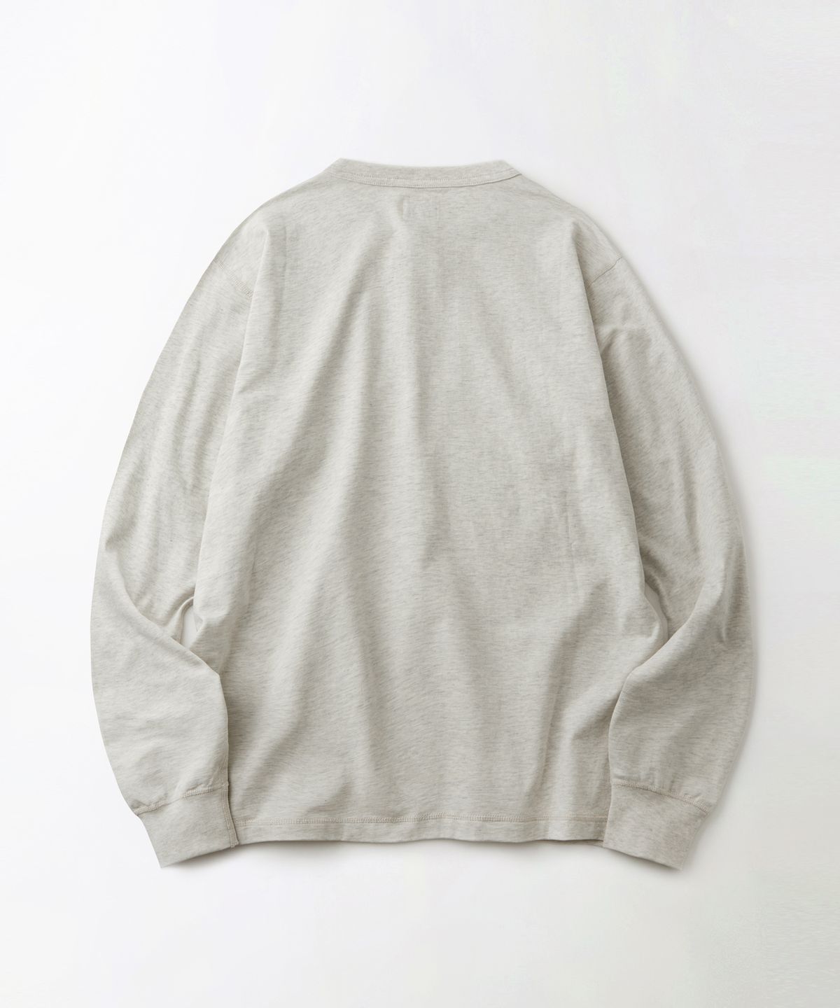 아웃스탠딩(OUTSTANDING) VINTAGE HENLEY NECK LONG SLEEVE TEE_1%OATMEAL
