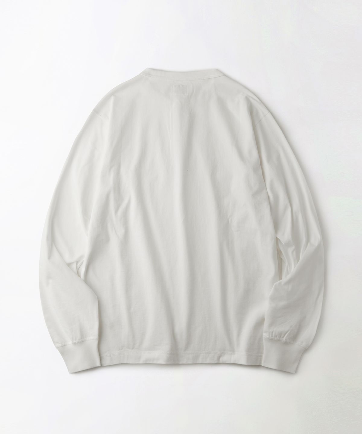 아웃스탠딩(OUTSTANDING) VINTAGE HENLEY NECK LONG SLEEVE TEE_OFF WHITE