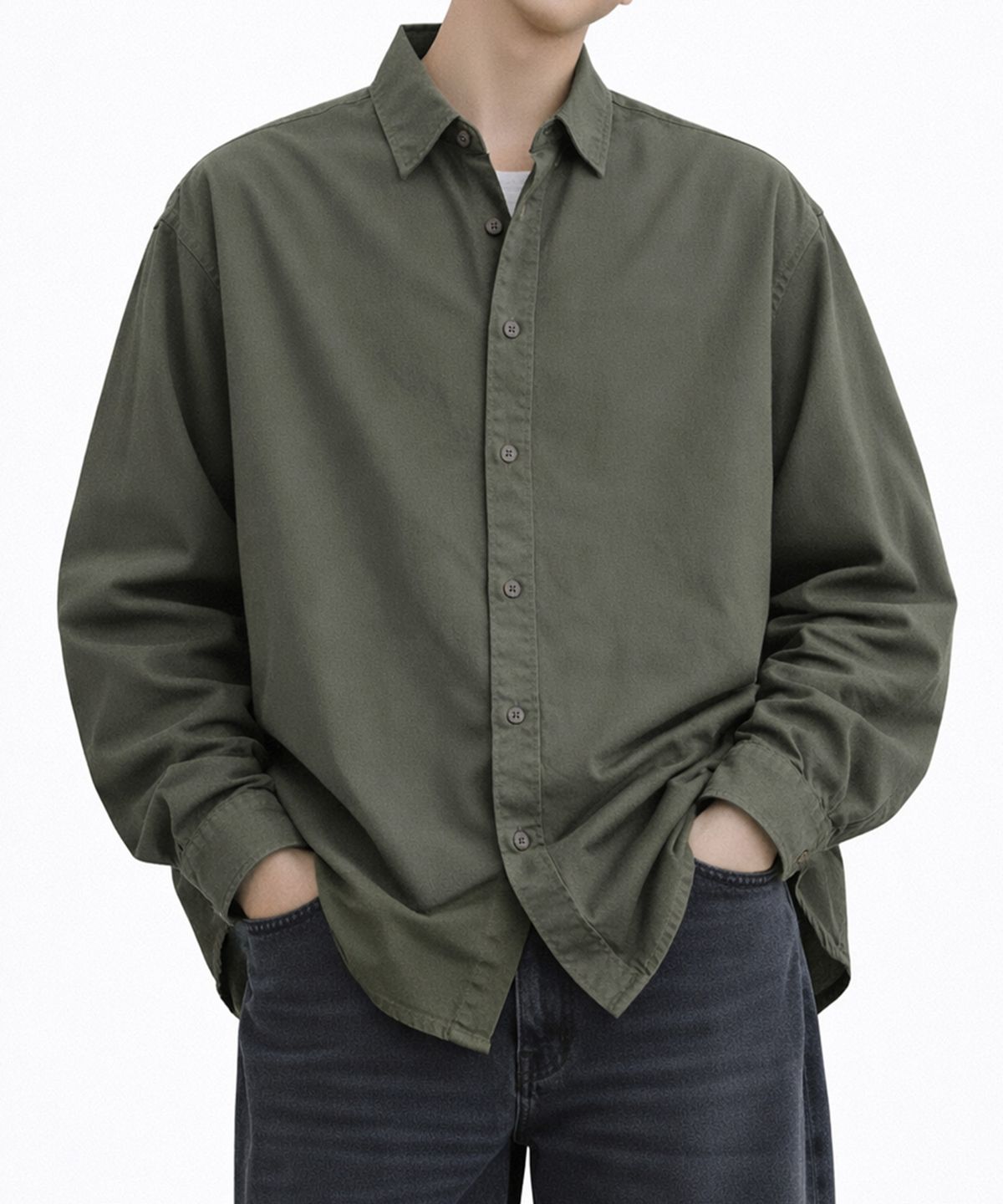 엔티이티(NTET) Pigment Soft Shirt (khaki)