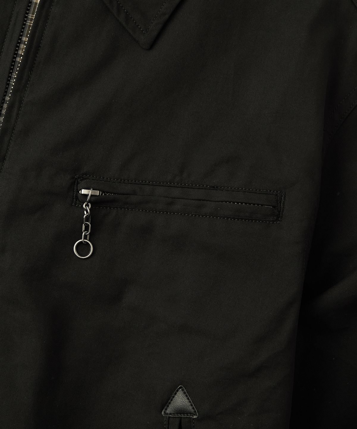 아웃스탠딩(OUTSTANDING) CHAIN STITCH DRIZZLER JACKET_BLACK