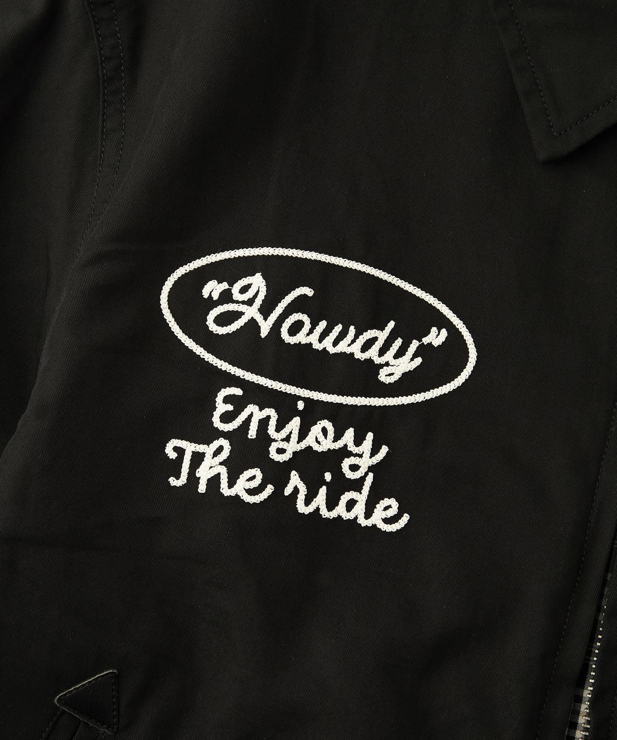 아웃스탠딩(OUTSTANDING) CHAIN STITCH DRIZZLER JACKET_BLACK