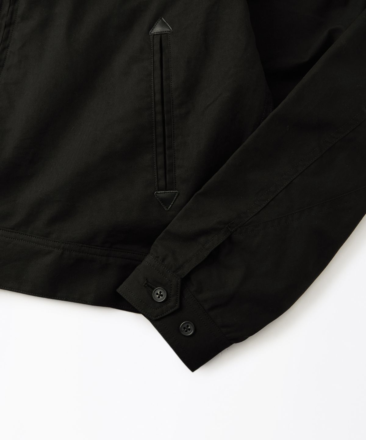 아웃스탠딩(OUTSTANDING) CHAIN STITCH DRIZZLER JACKET_BLACK