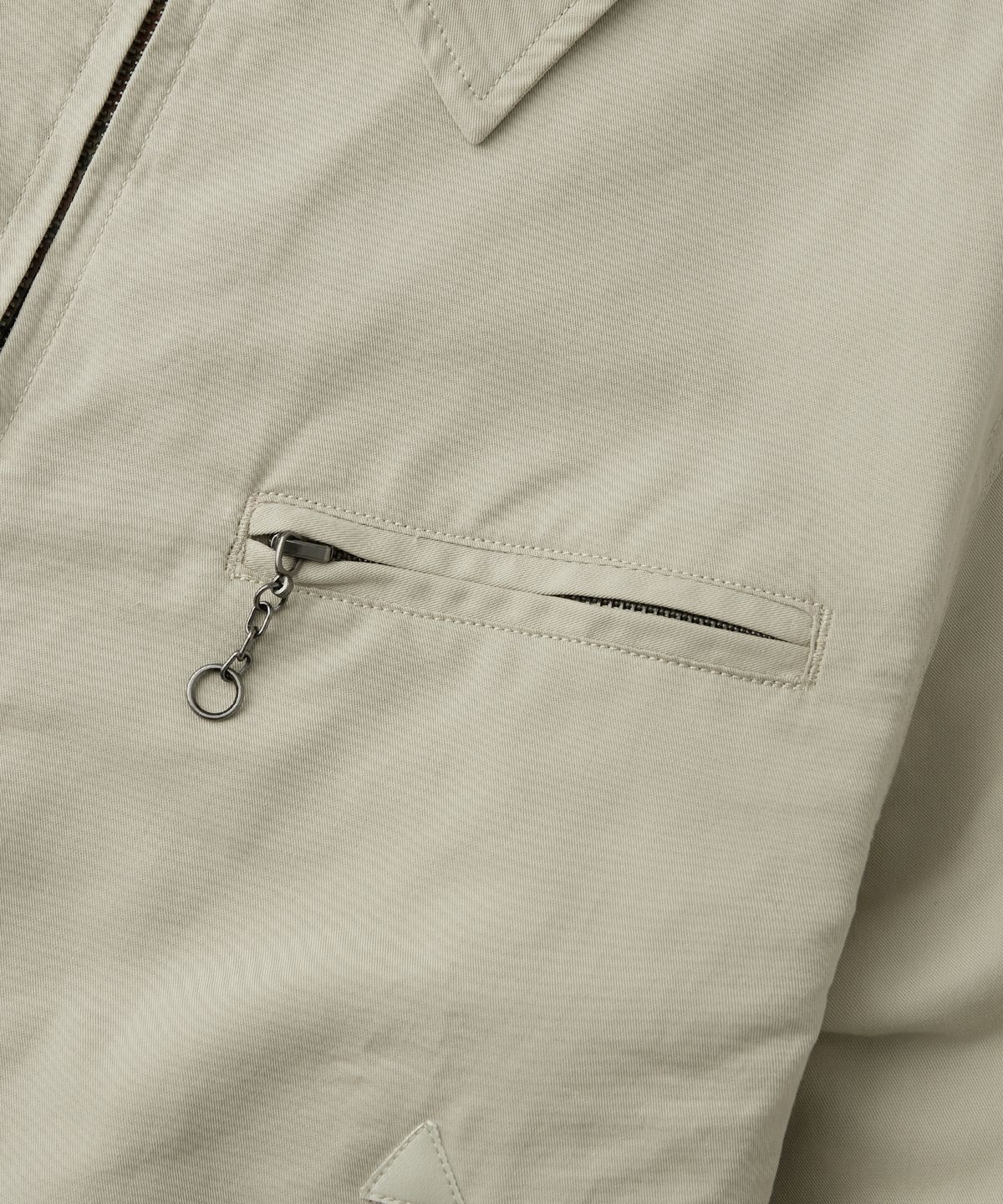 아웃스탠딩(OUTSTANDING) CHAIN STITCH DRIZZLER JACKET_L.GRAY