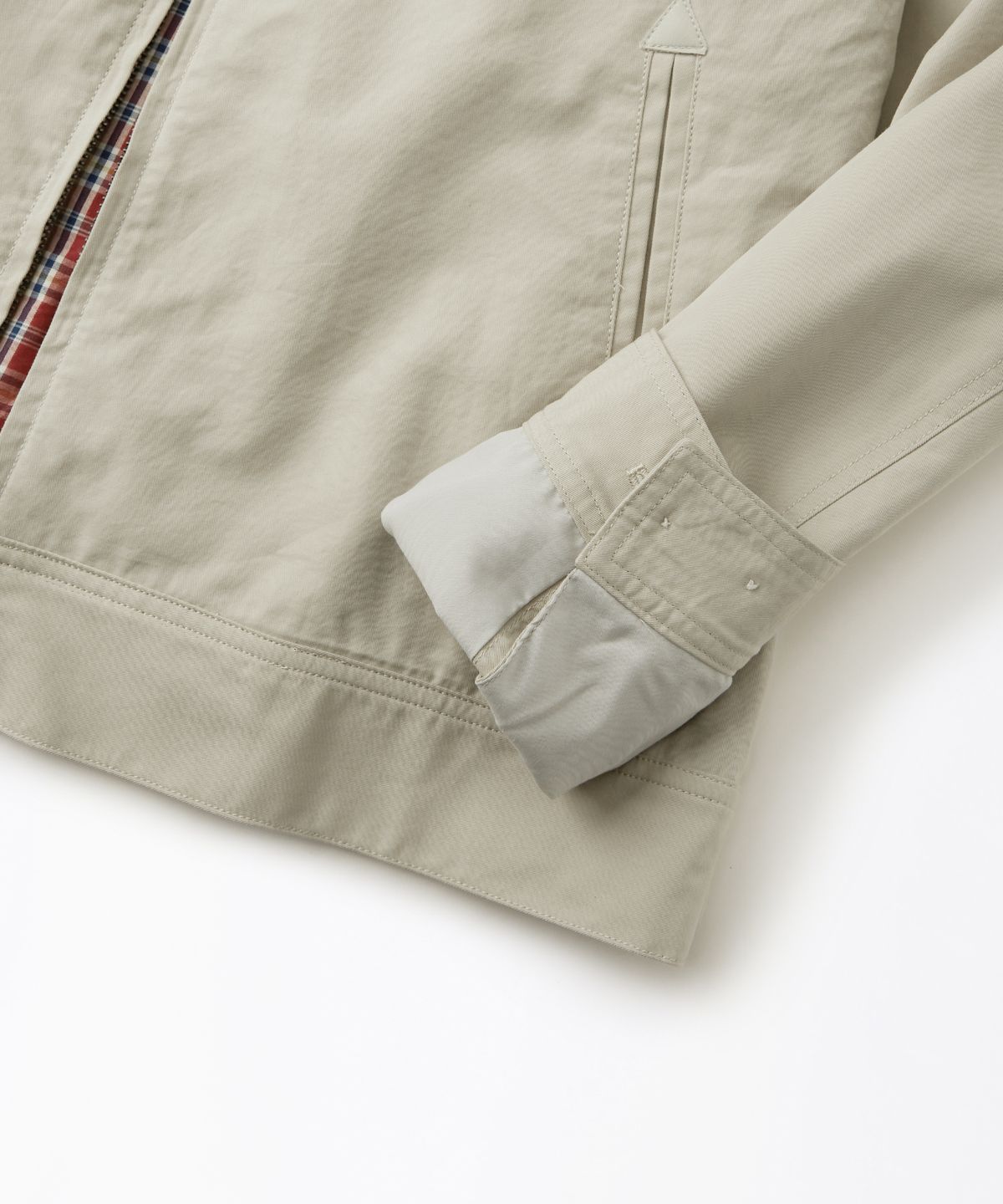 아웃스탠딩(OUTSTANDING) CHAIN STITCH DRIZZLER JACKET_L.GRAY