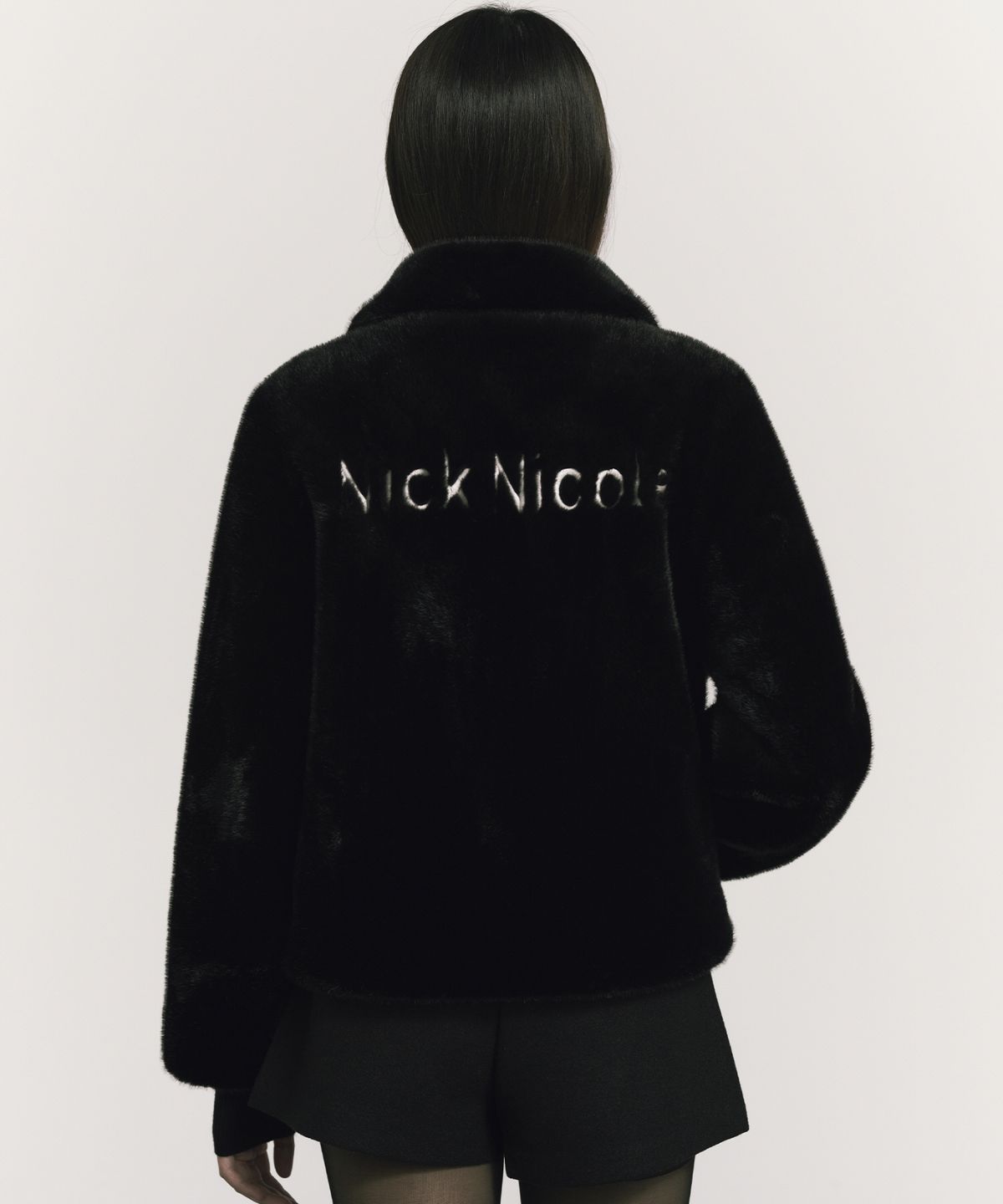 닉앤니콜(NICK&NICOLE) PREMIUM SOFT GLOW FUR JACKET_BLACK
