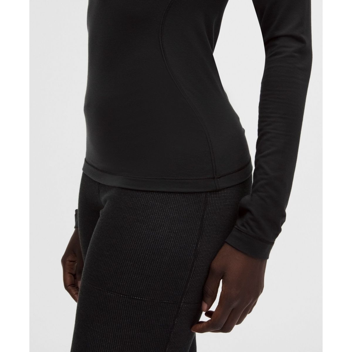 룰루레몬(LULULEMON) 저지 헨리 베이스 레이어  BLK BONE