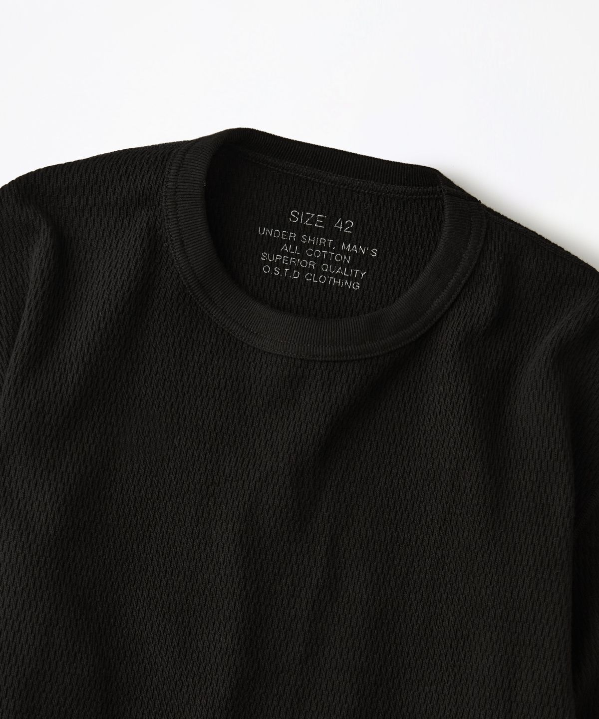 아웃스탠딩(OUTSTANDING) THERMAL LONG SLEEVE TEE_BLACK