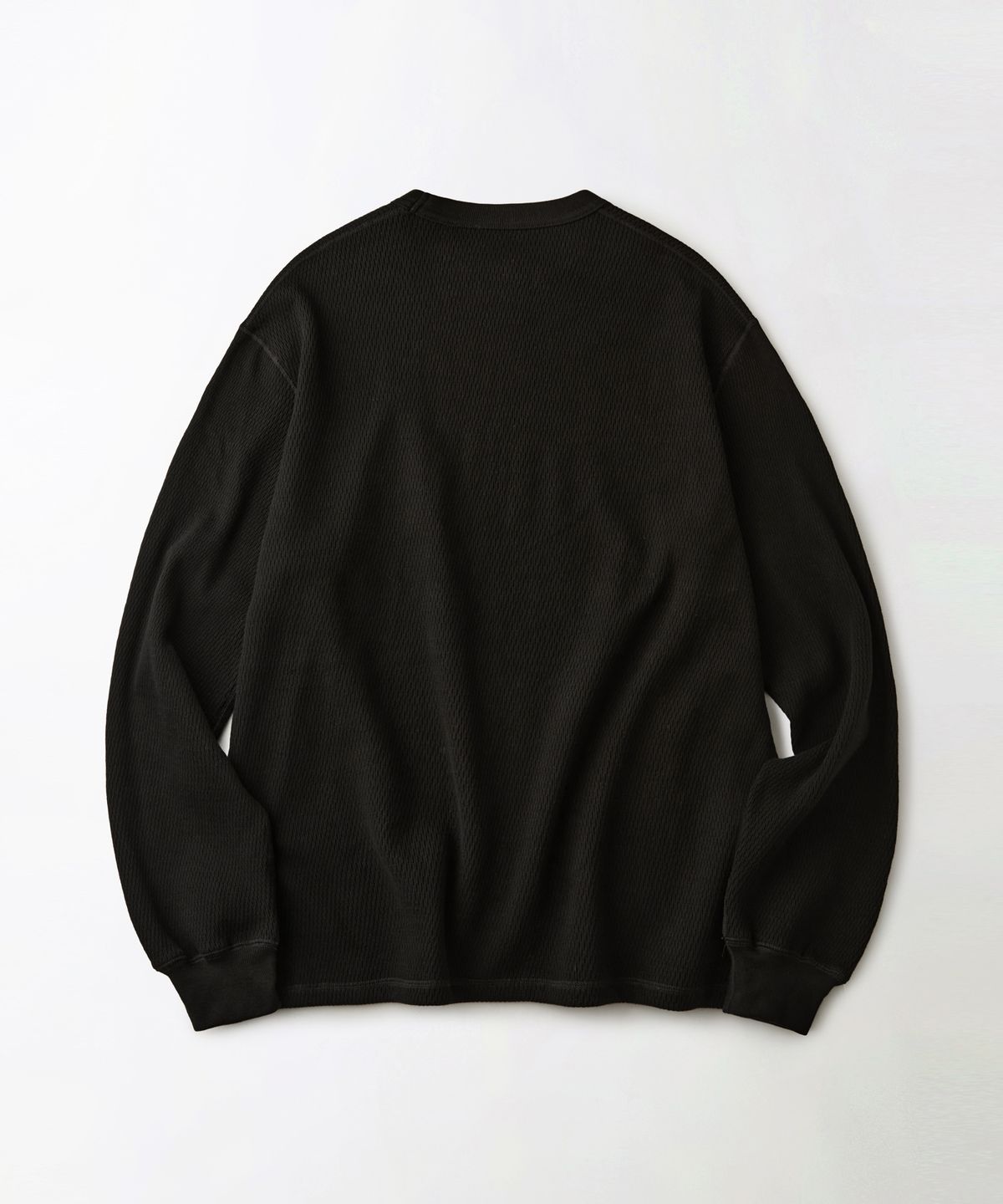 아웃스탠딩(OUTSTANDING) THERMAL LONG SLEEVE TEE_BLACK