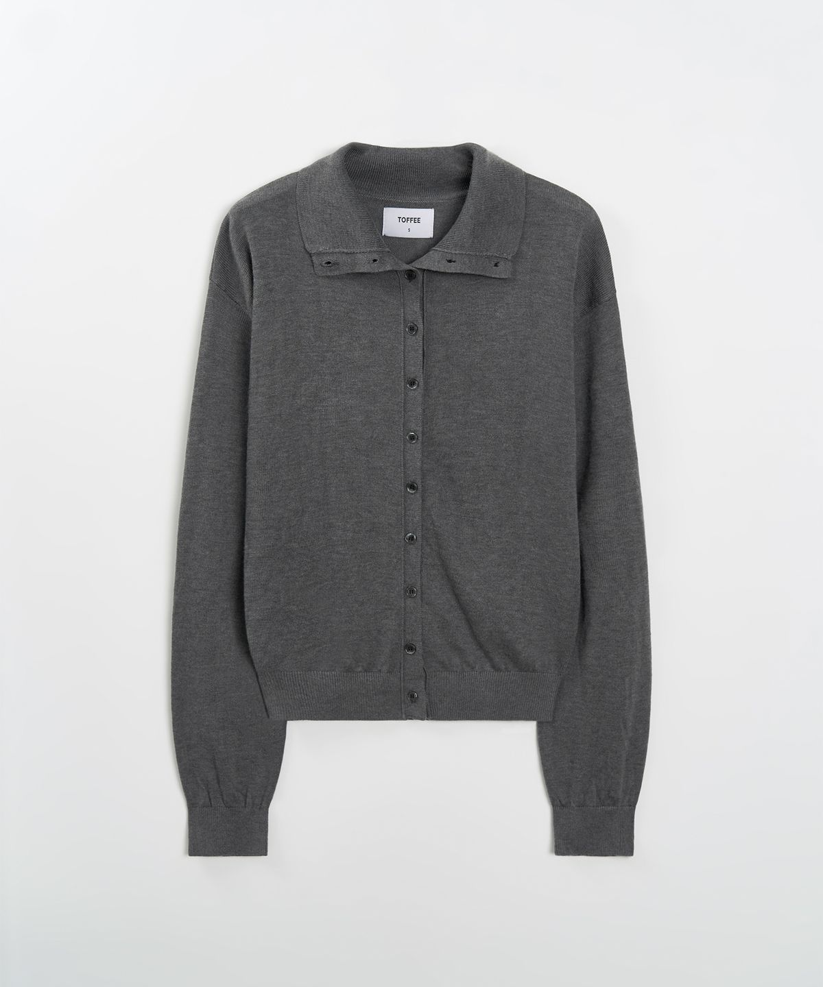 토피 우먼(TOFFEE WOMEN) W 소프트 하이넥 가디건 (GREY)