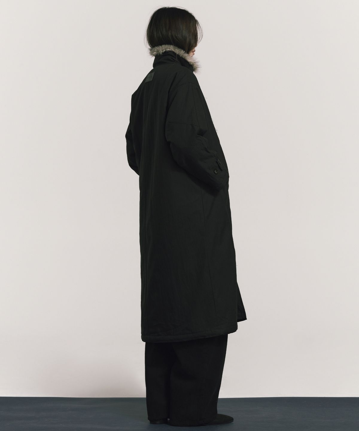 닉앤니콜(NICK&NICOLE) FUR PADDED PARKA LONG JUMPER_BLACK