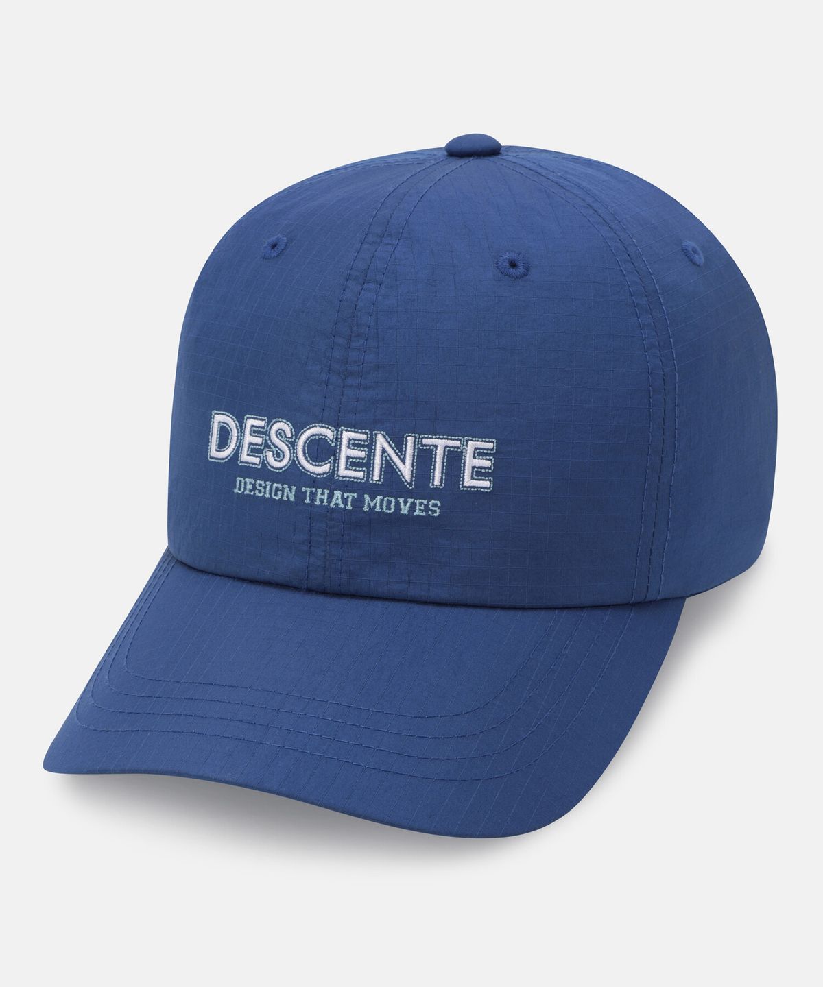 데상트(DESCENTE) 워딩 로고 우븐 볼캡 블루 SR123UCP1B