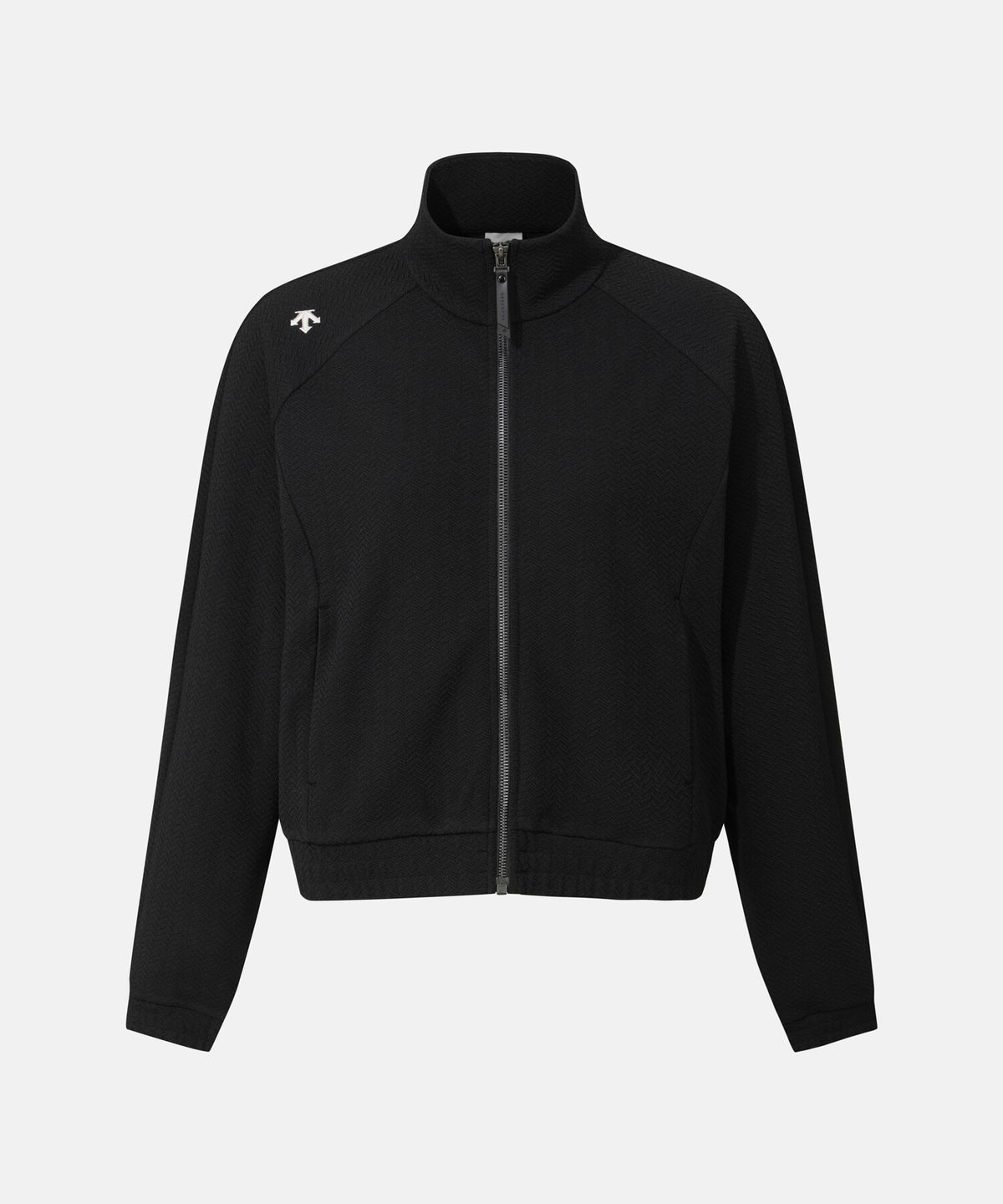데상트(DESCENTE) 우먼스 자카드 트레이닝 집업 자켓 블랙 SR122PFT21