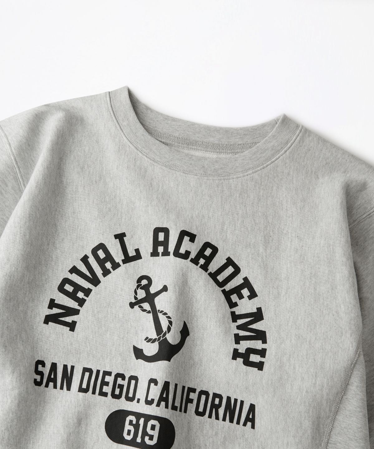 아웃스탠딩(OUTSTANDING) MIL SERIES SWEAT(NAVAL ACADEMY)_3%MELANGE GRAY