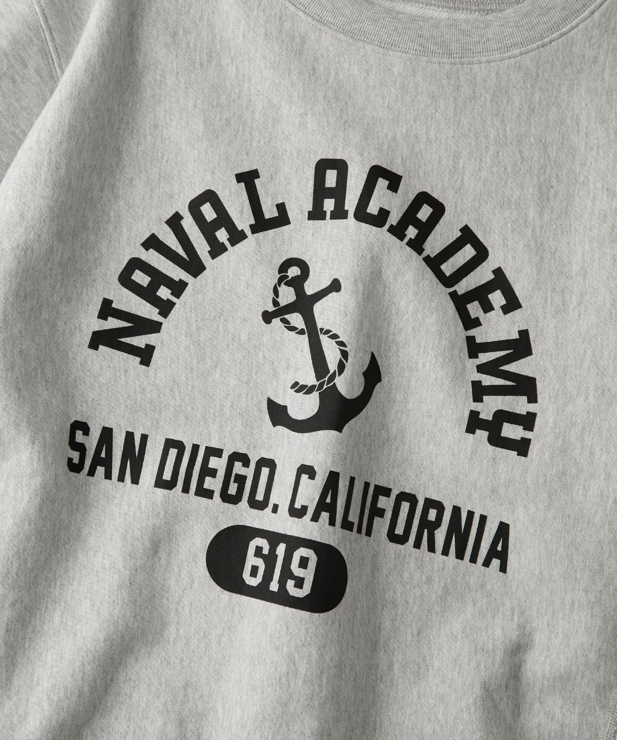 아웃스탠딩(OUTSTANDING) MIL SERIES SWEAT(NAVAL ACADEMY)_3%MELANGE GRAY