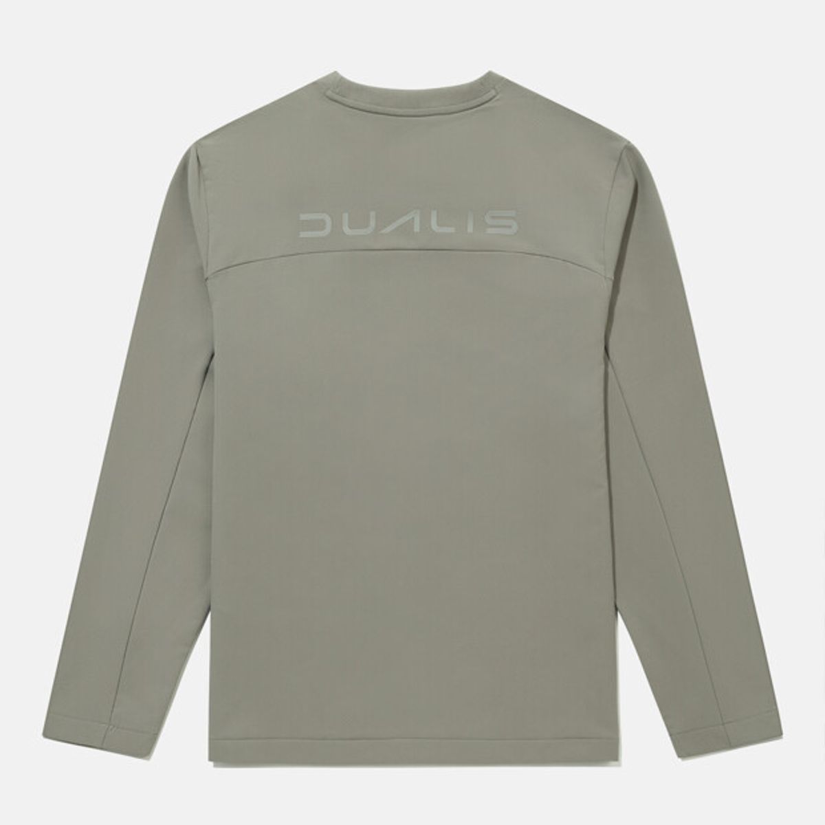 데상트(DESCENTE) 듀얼리스 스톰 플리스 맨투맨 카키 SR121DWH12