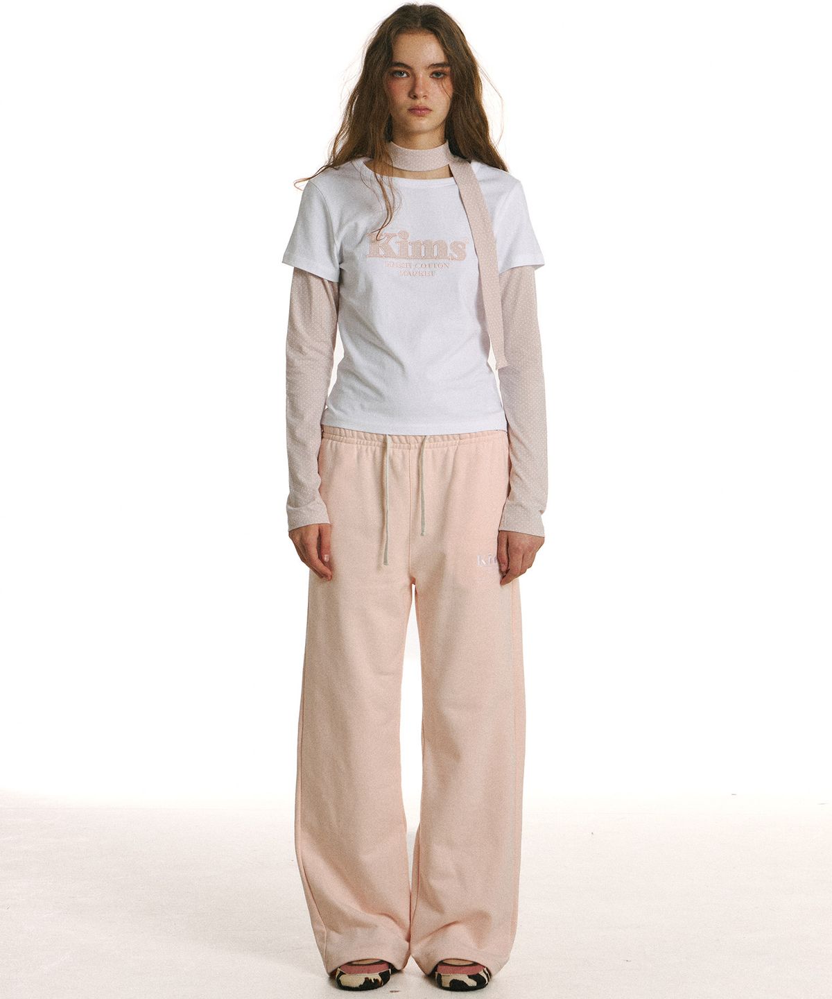 킴스 프레시 코튼 마켓(KIMS FRESH COTTON MARKET) Mini Bam Line Pants Pink
