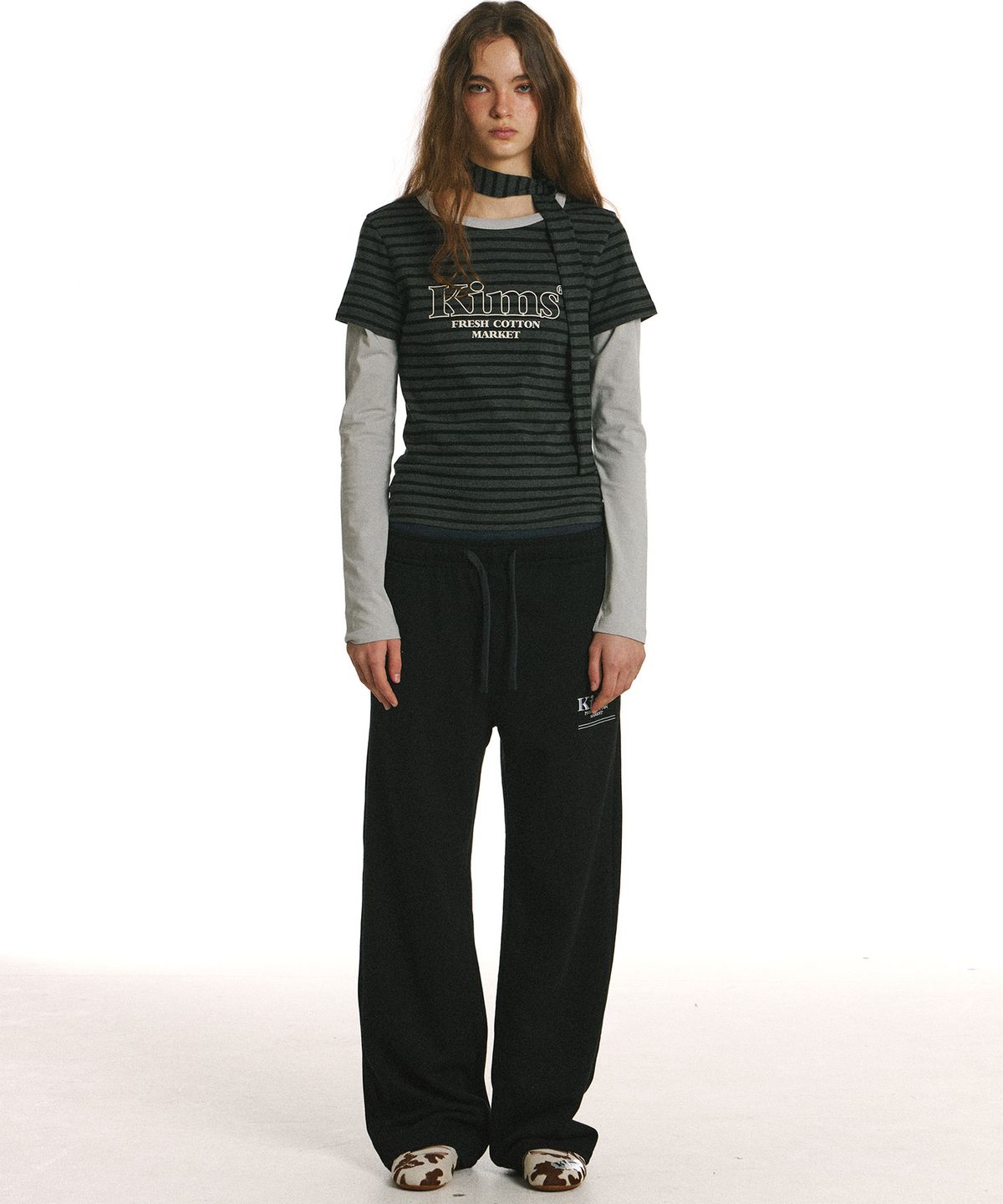 킴스 프레시 코튼 마켓(KIMS FRESH COTTON MARKET) Mini Bam Line Pants Black