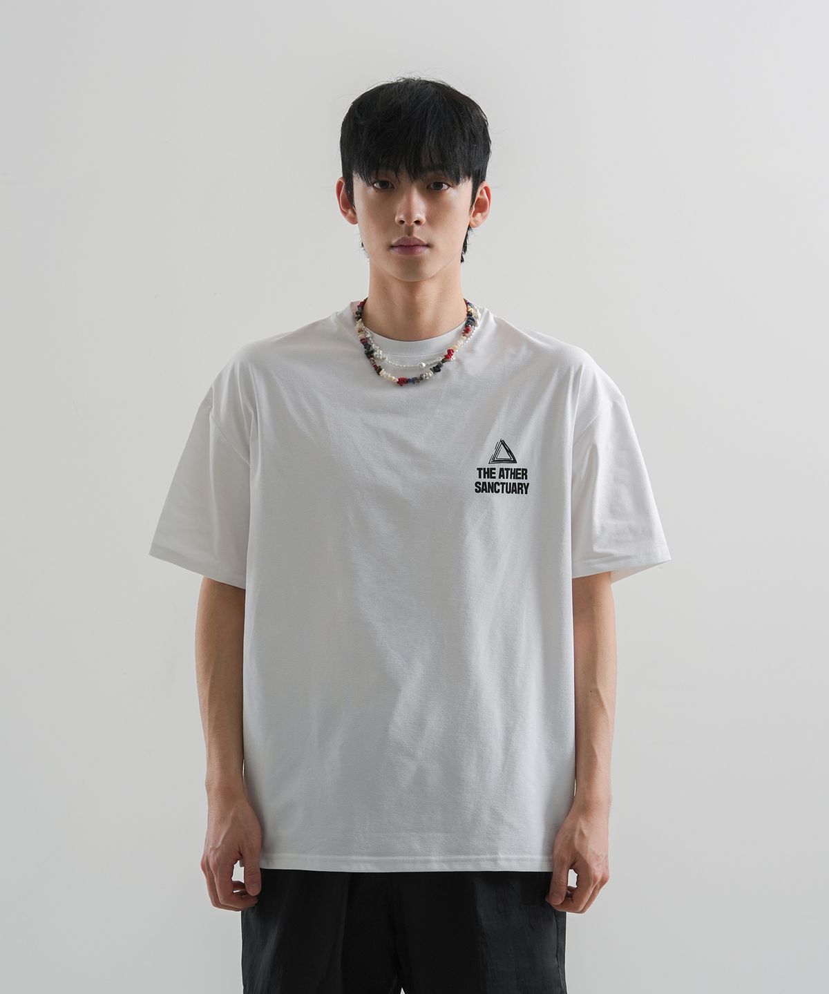 타스 (디아더생츄어리)(TAS (THEATHERSANCTUARY)) 에테르 크롭 러닝 티셔츠 (화이트)