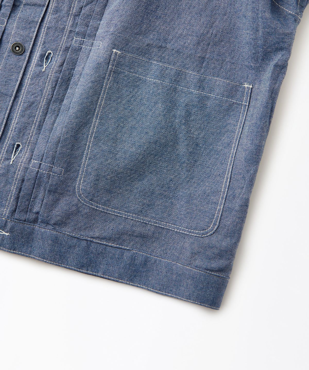 아웃스탠딩(OUTSTANDING) TRIPLE PLEATS JACKET_L.BLUE