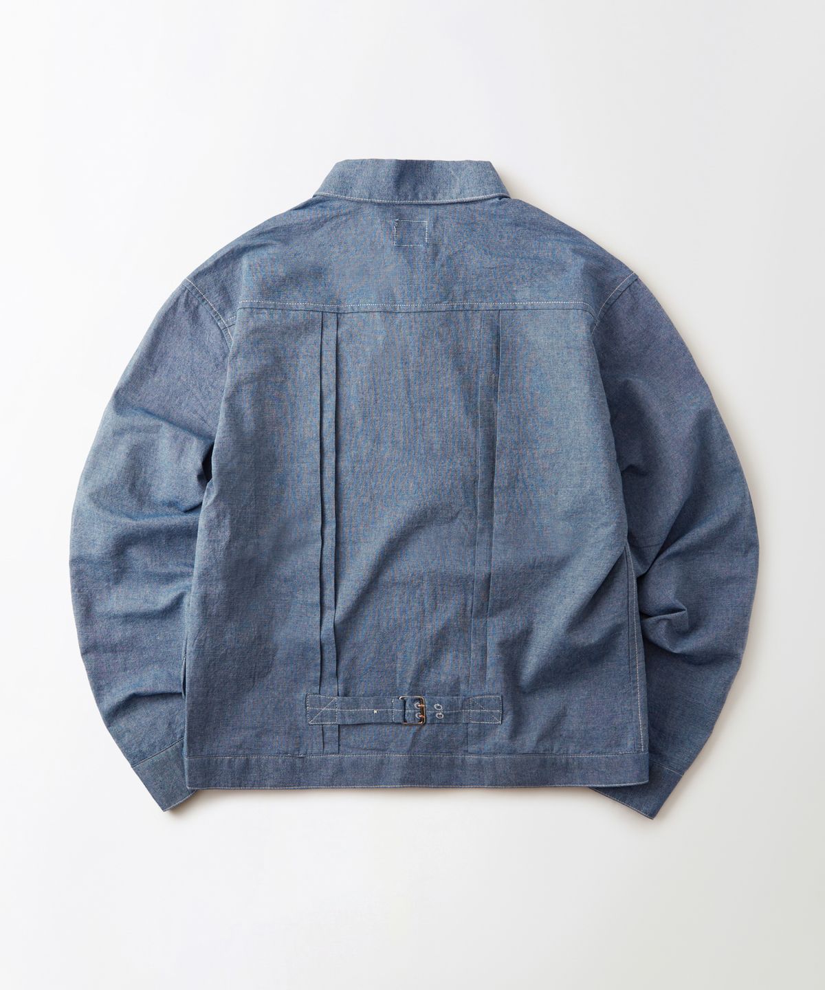 아웃스탠딩(OUTSTANDING) TRIPLE PLEATS JACKET_L.BLUE