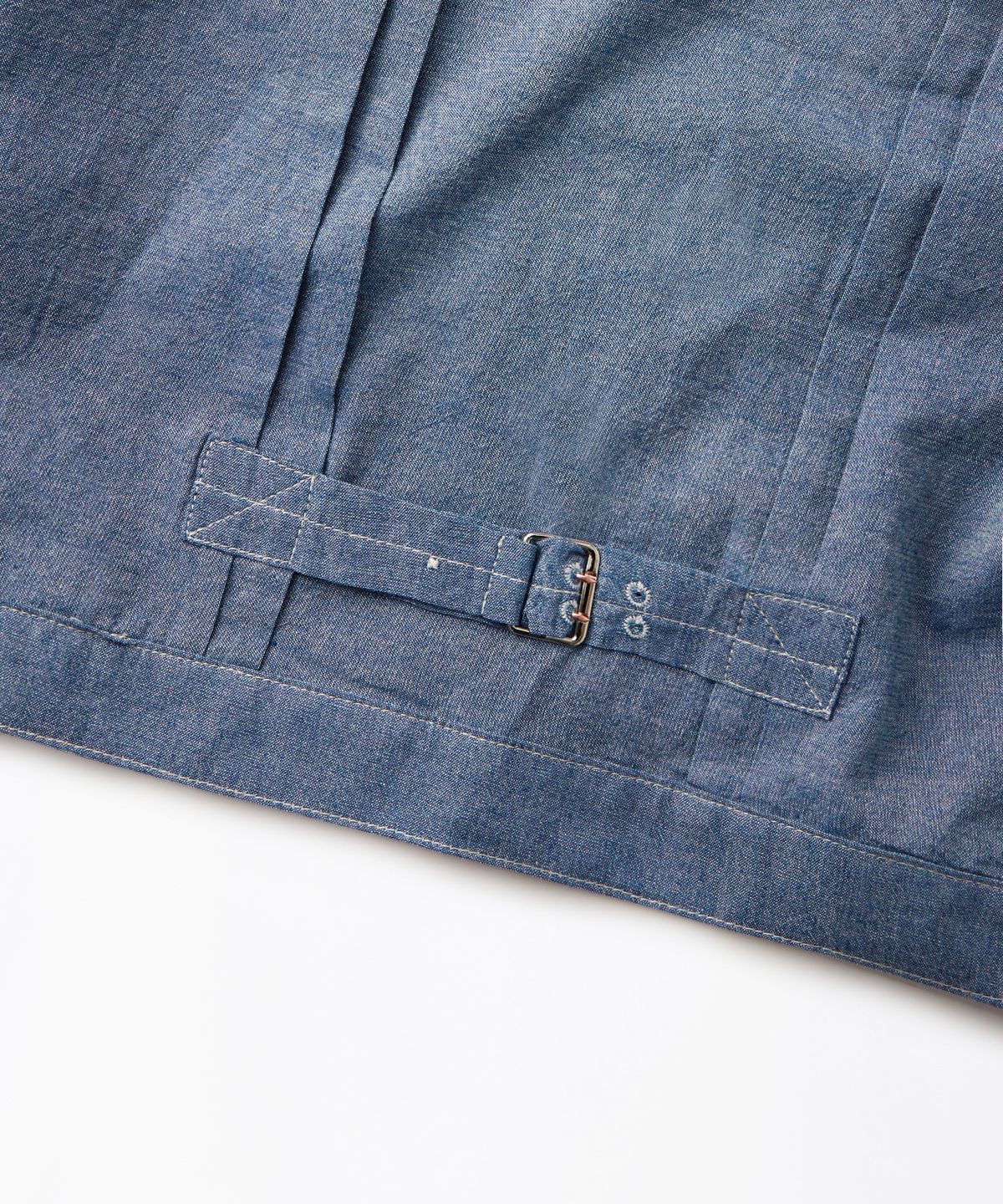 아웃스탠딩(OUTSTANDING) TRIPLE PLEATS JACKET_L.BLUE