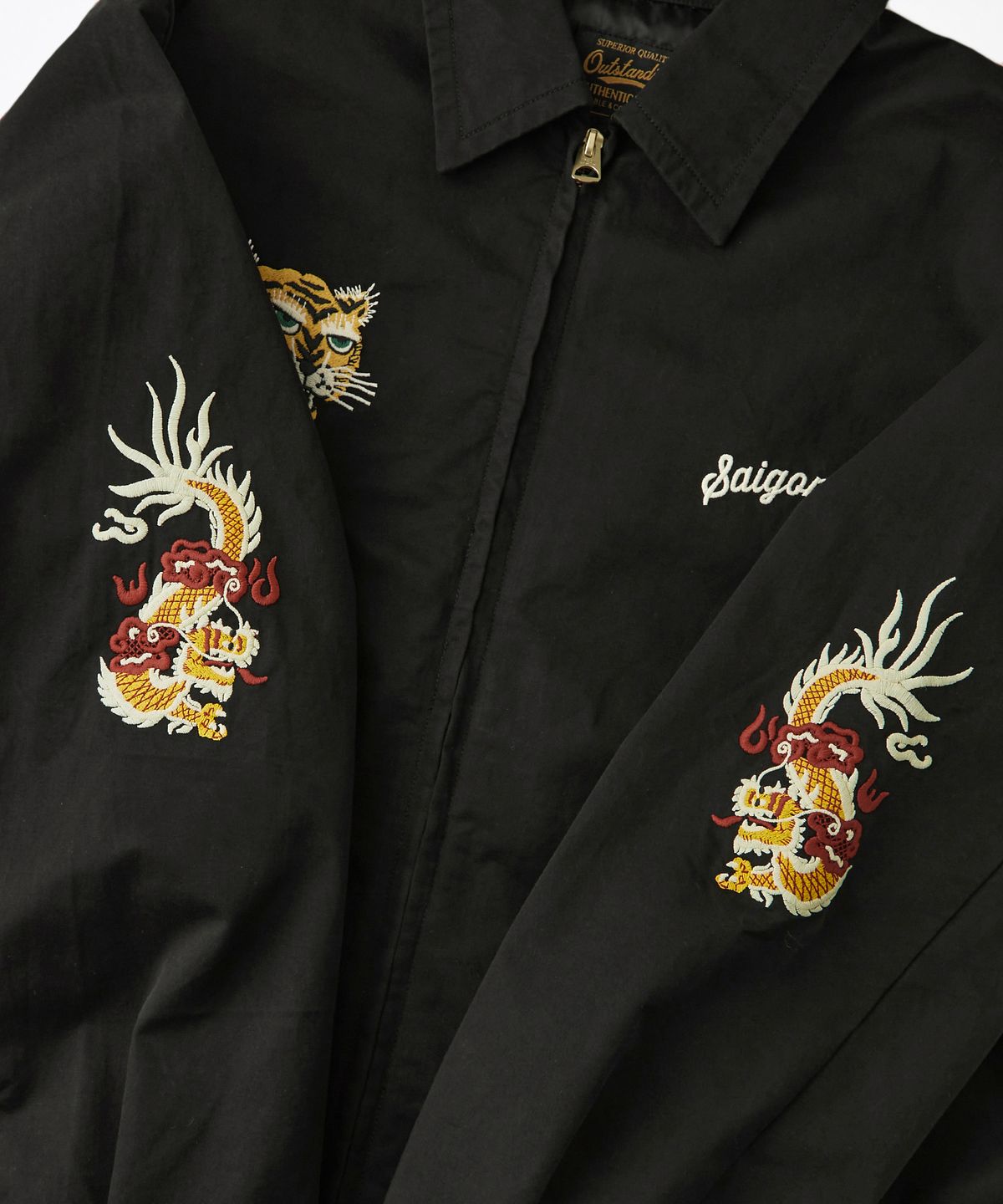아웃스탠딩(OUTSTANDING) SOUVENIR DRIZZLER JACKET_BLACK