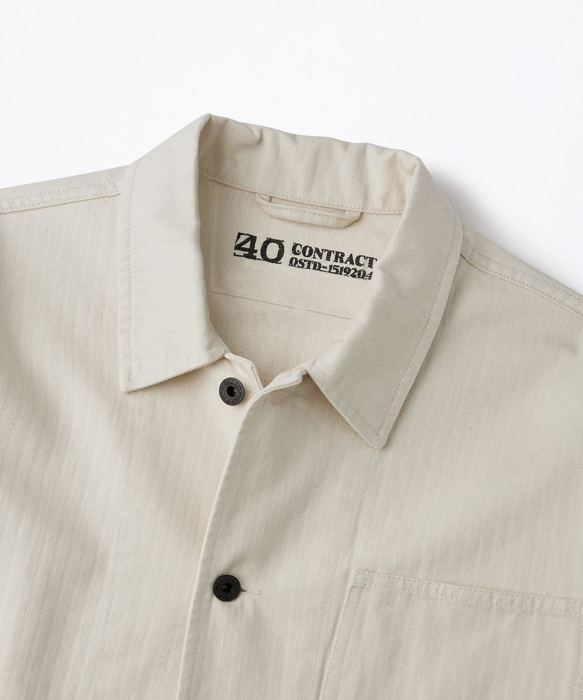 아웃스탠딩(OUTSTANDING) USN N-3 HBT JACKET_ECRU