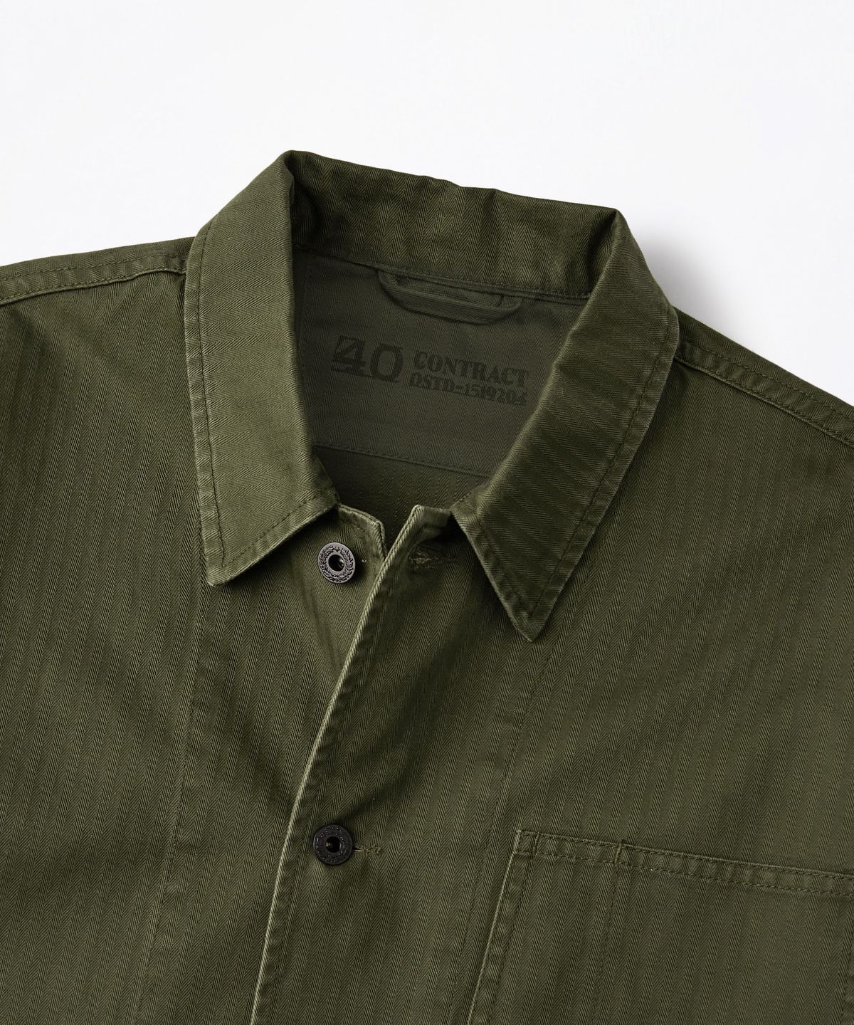 아웃스탠딩(OUTSTANDING) USN N-3 HBT JACKET_OLIVE GREEN