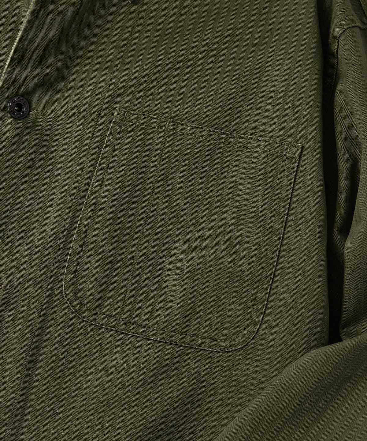아웃스탠딩(OUTSTANDING) USN N-3 HBT JACKET_OLIVE GREEN