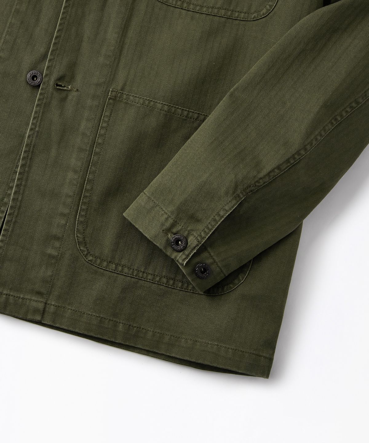 아웃스탠딩(OUTSTANDING) USN N-3 HBT JACKET_OLIVE GREEN