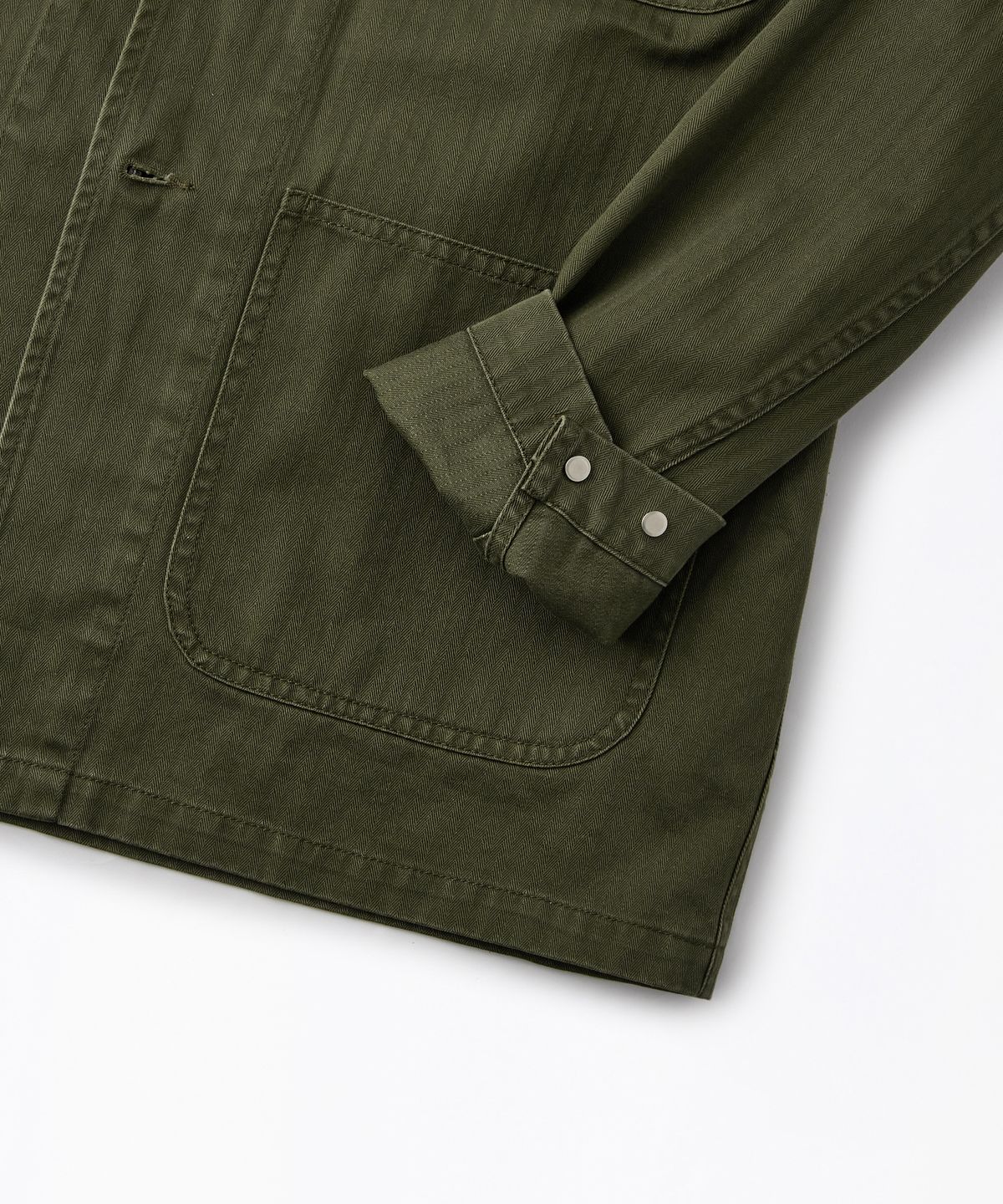 아웃스탠딩(OUTSTANDING) USN N-3 HBT JACKET_OLIVE GREEN