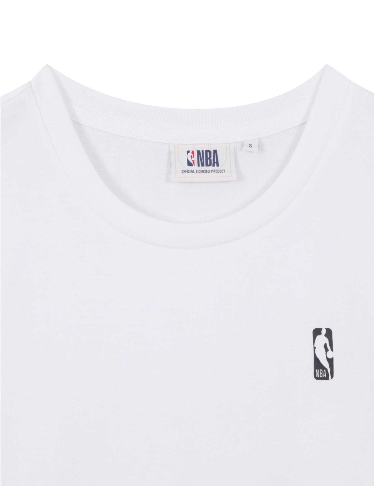엔비에이(NBA) 스몰로고 슬리브리스 화이트