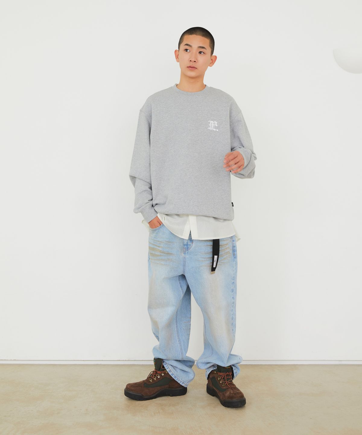 엘엠씨(LMC) GLOBE LOGO WEBBING BELT black