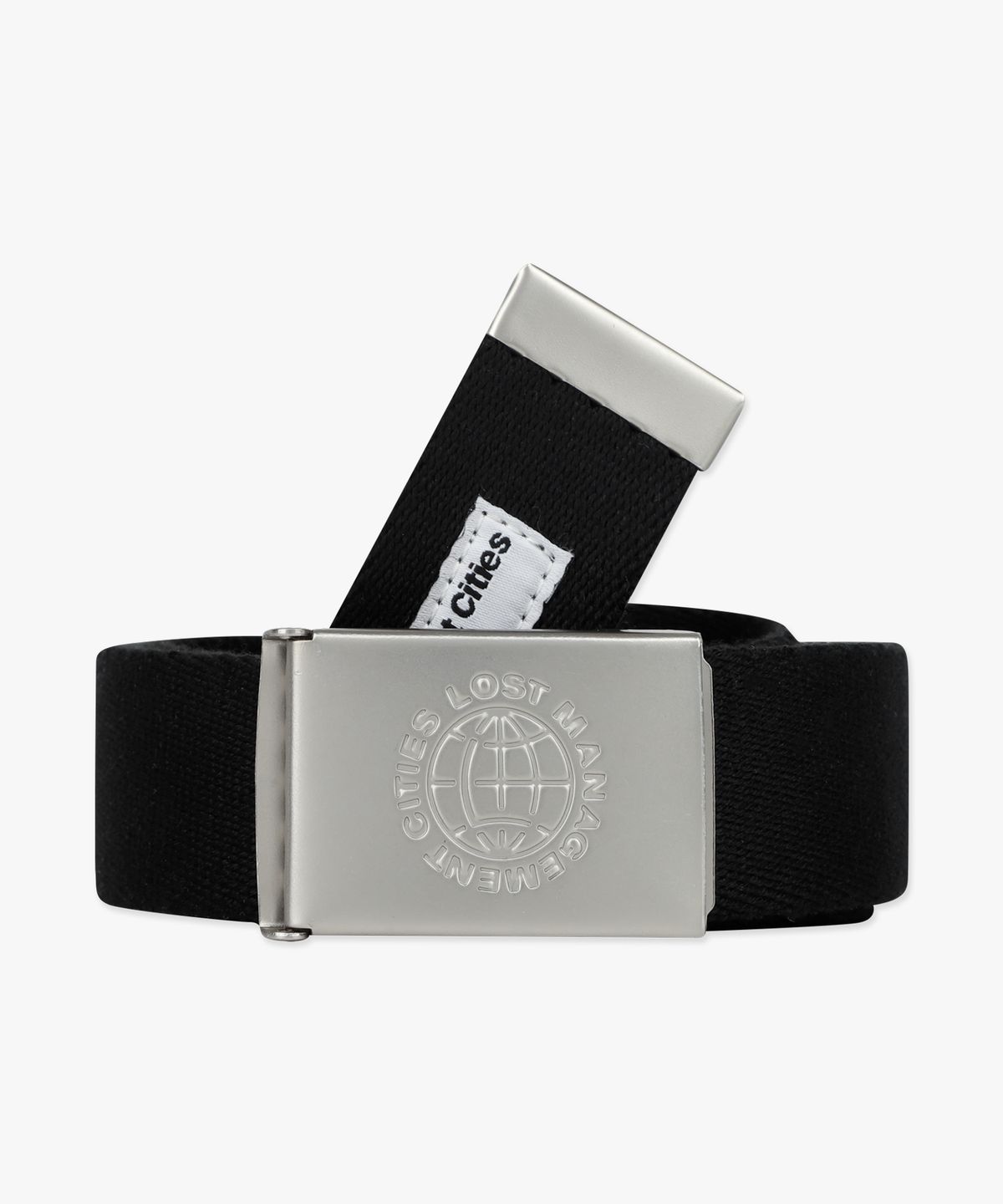 엘엠씨(LMC) GLOBE LOGO WEBBING BELT black