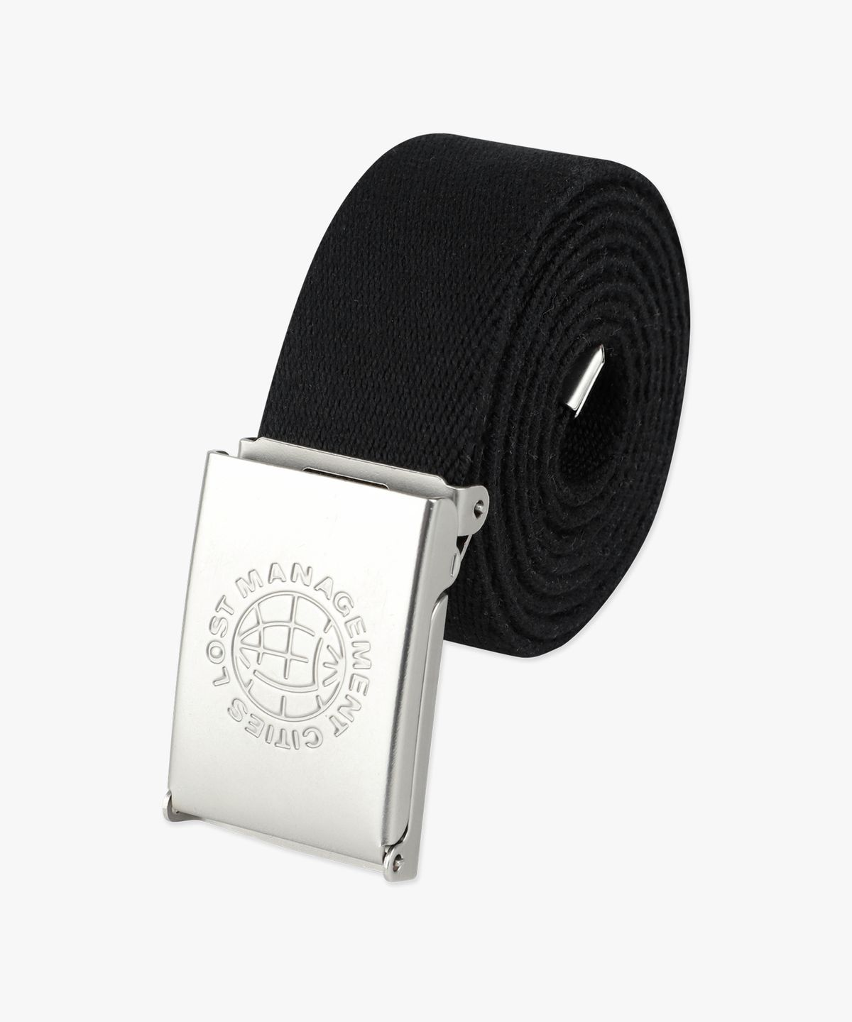 엘엠씨(LMC) GLOBE LOGO WEBBING BELT black