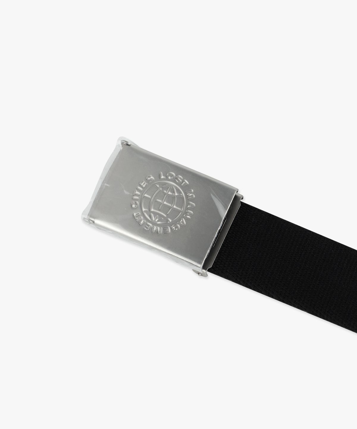 엘엠씨(LMC) GLOBE LOGO WEBBING BELT black